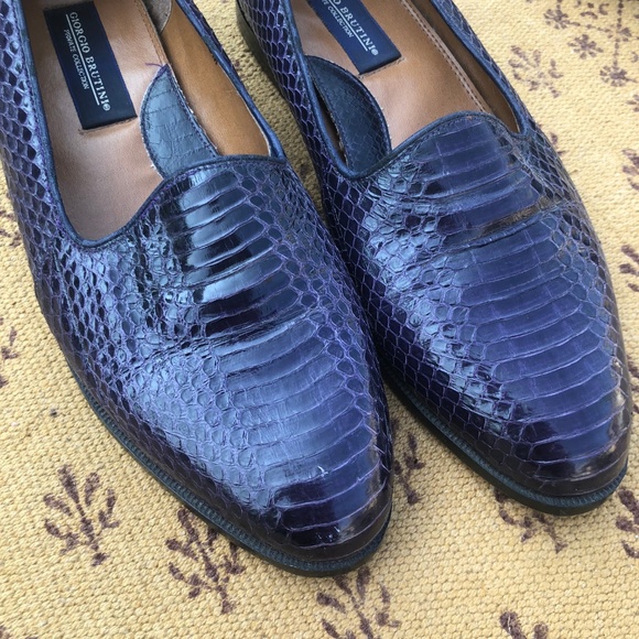 Giorgio Brutini Genuine Snake Skin Slip On Loafer - Picture 3 of 7